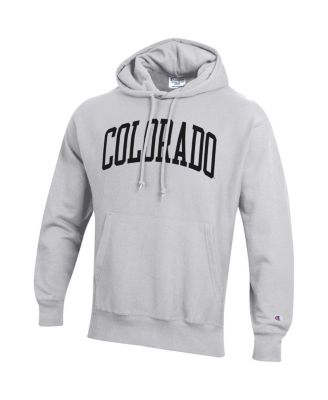 Men's Heathered Gray Colorado Buffaloes Team Arch Reverse Weave Pullover Hoodie