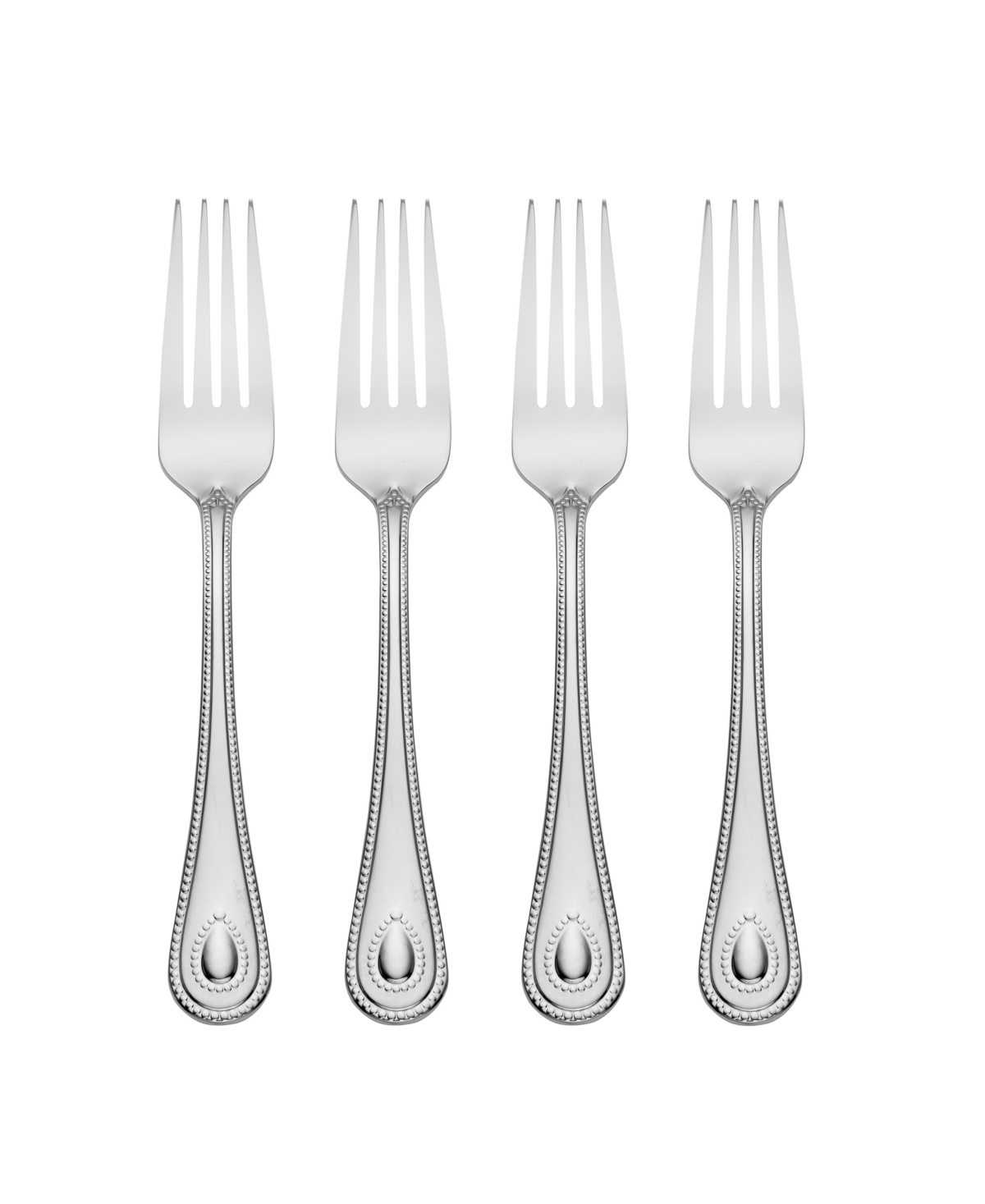 Shop Lenox French Perle Salad Forks, Set Of 4 In Metallic