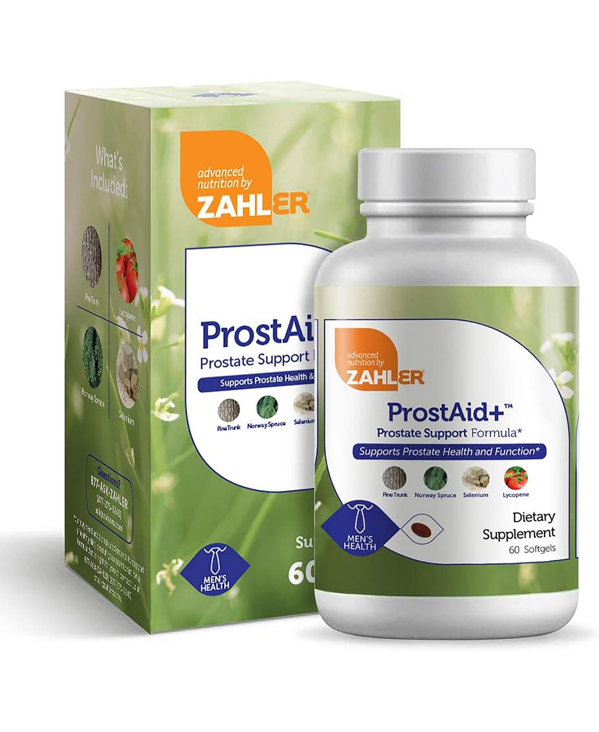 ProstAid+ Prostate Supplement for Men - 60 Vegetarian Softgels