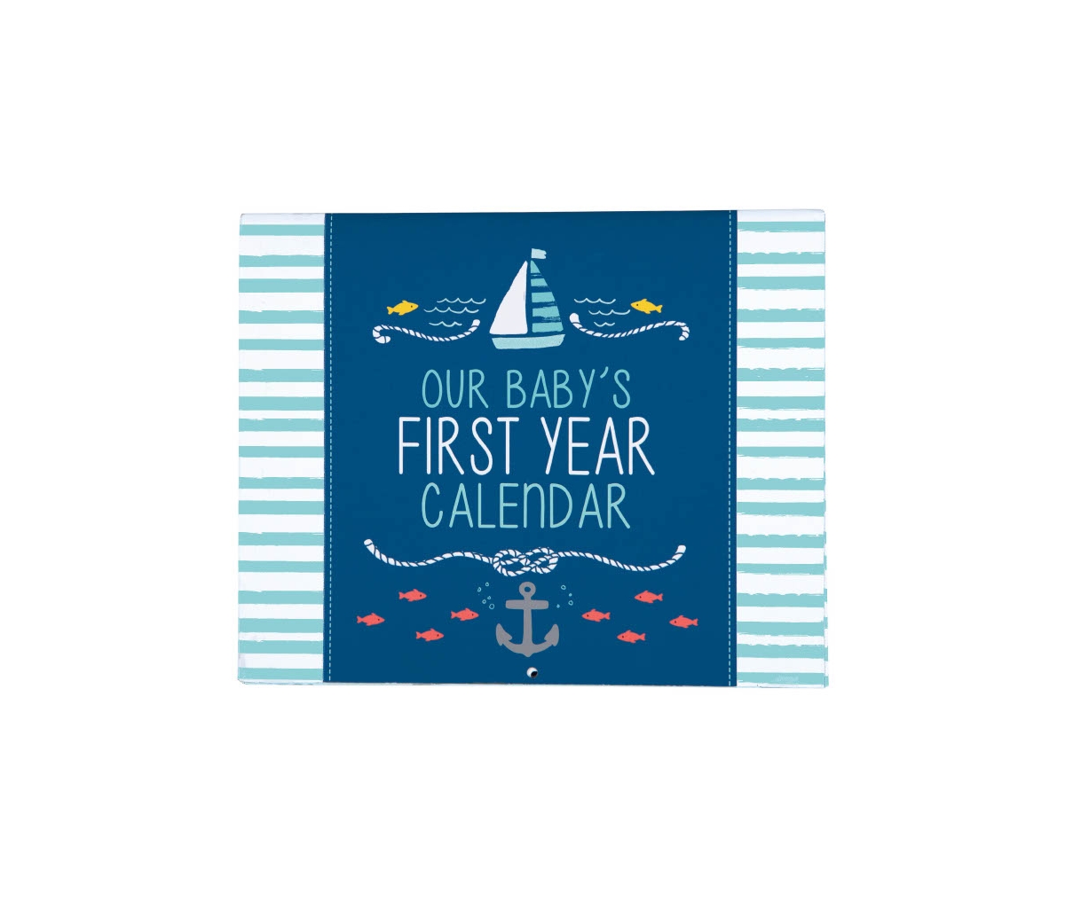 Carter's For Cr Gibson Baby Boy Under The Sea Baby First Year Calendar In Pastel Blue