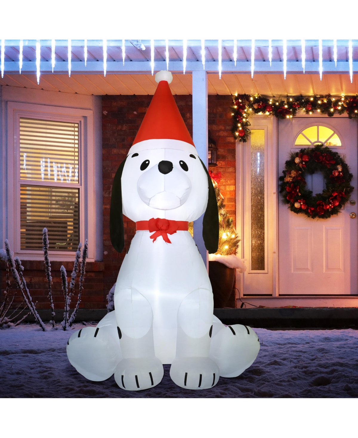 Homcom 6' Christmas Inflatable Puppy Dog Outdoor Blow-Up Display