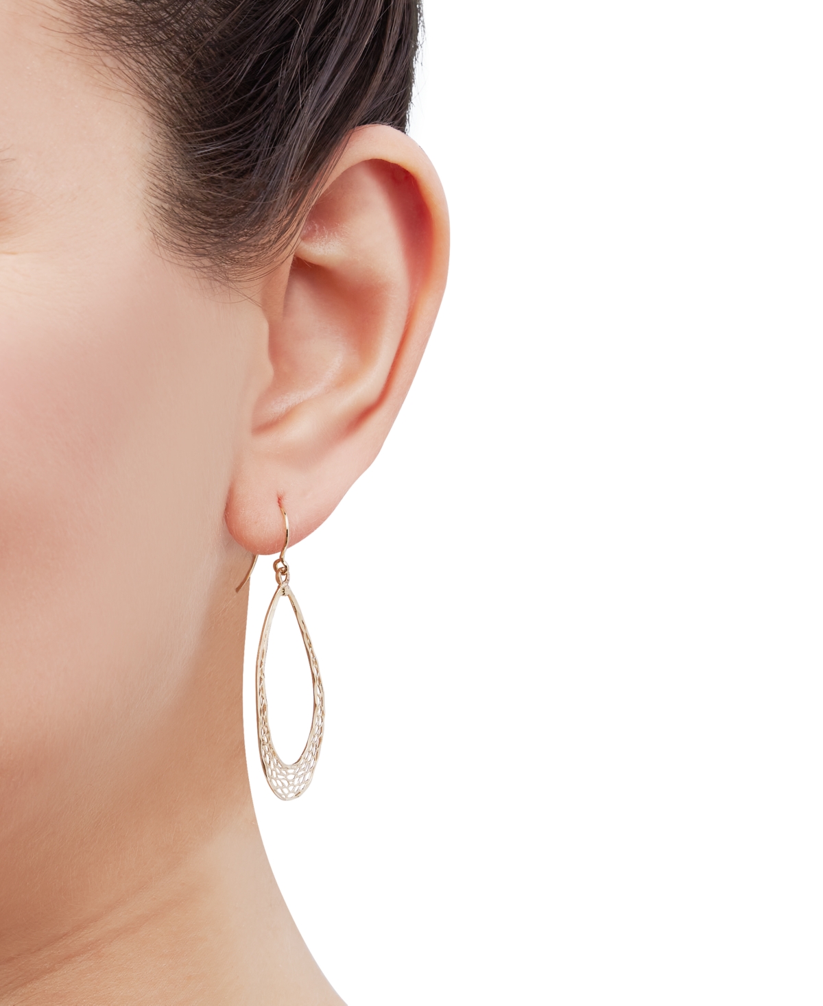 Graduated Openwork Teardrop Drop Earrings in 10k Gold, Created for Macy's - 10K Yellow Gold