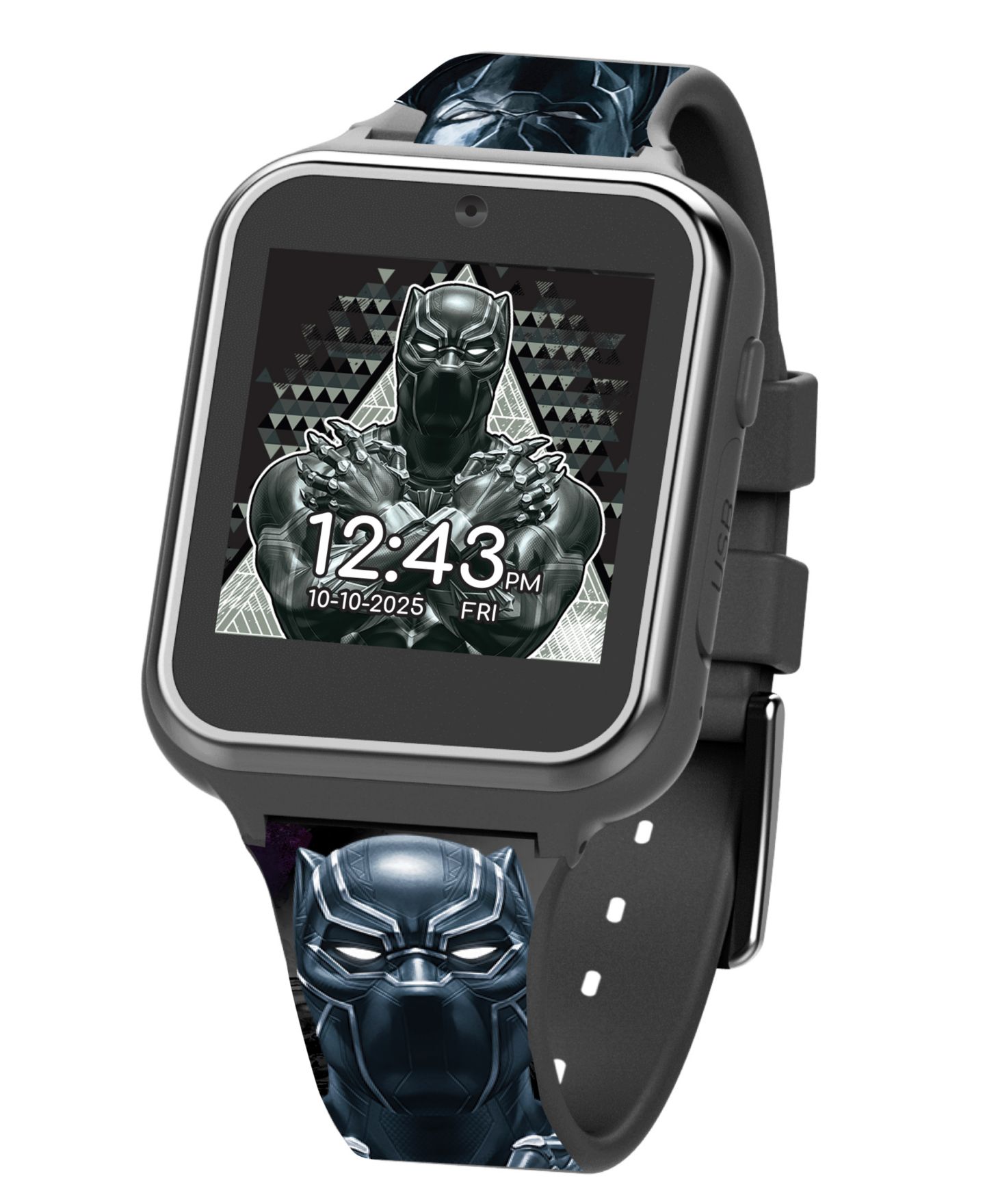 Детские часы Marvel Children's Black Panther Silicone Smart Watch 38mm — фото 2