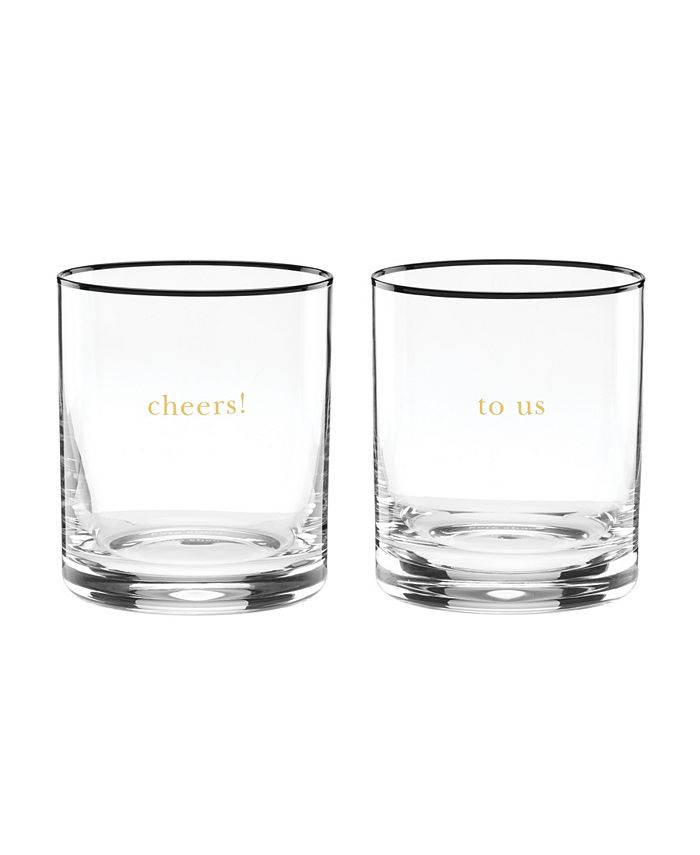 Kate Spade Cheers to Us Double Old Fashioned Glasses Set, 2 Piece Macy's