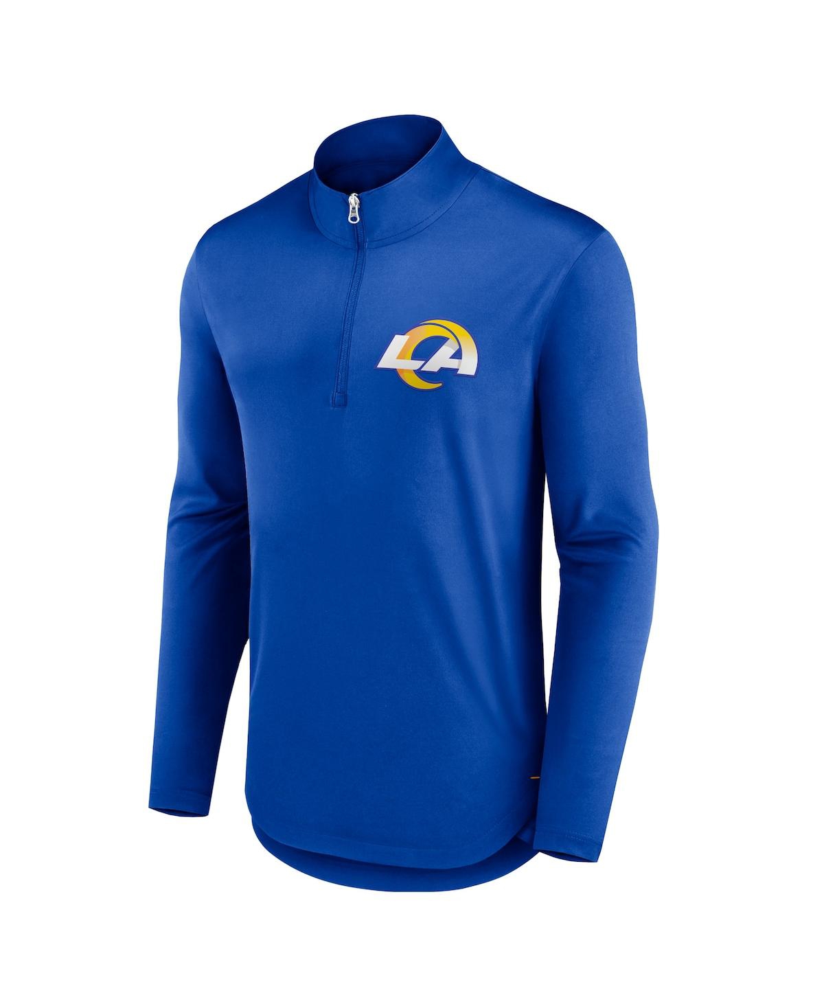 Fanatics Branded Royal Los Angeles Rams Tough Minded Quarter-zip Top In Royal