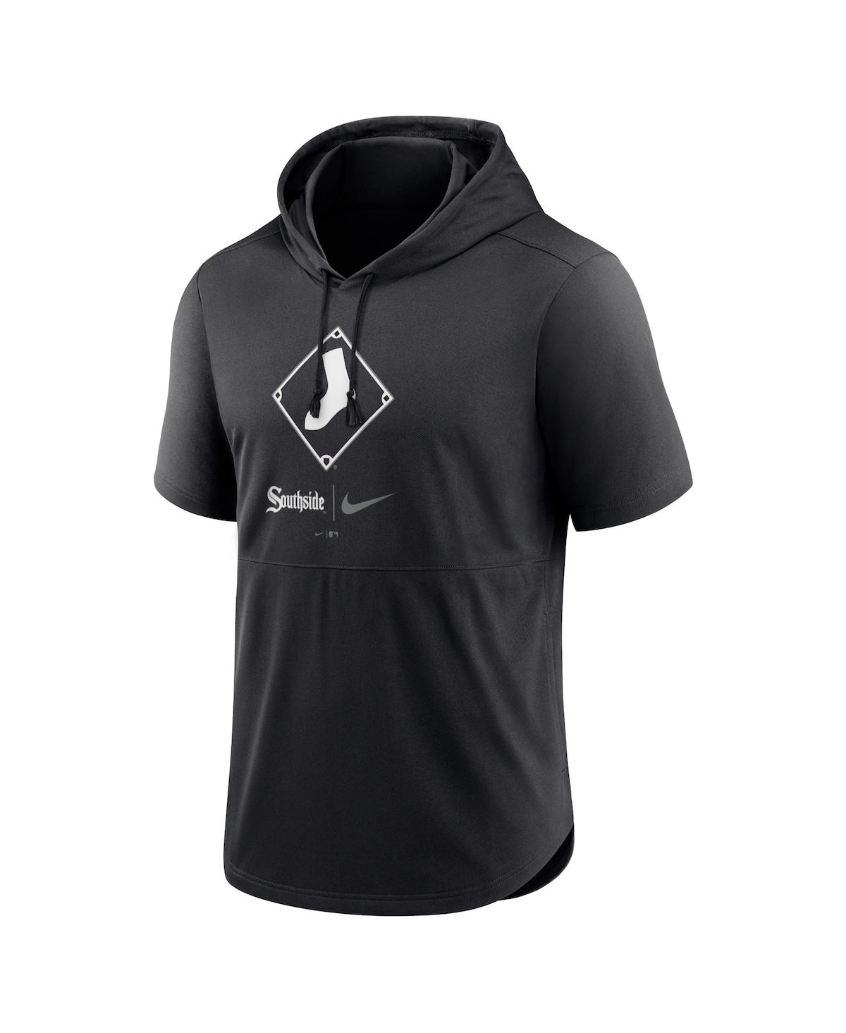 Men's NikeChicago White Sox City Connect Performance Short Sleeve Pullover Hoodie - Black