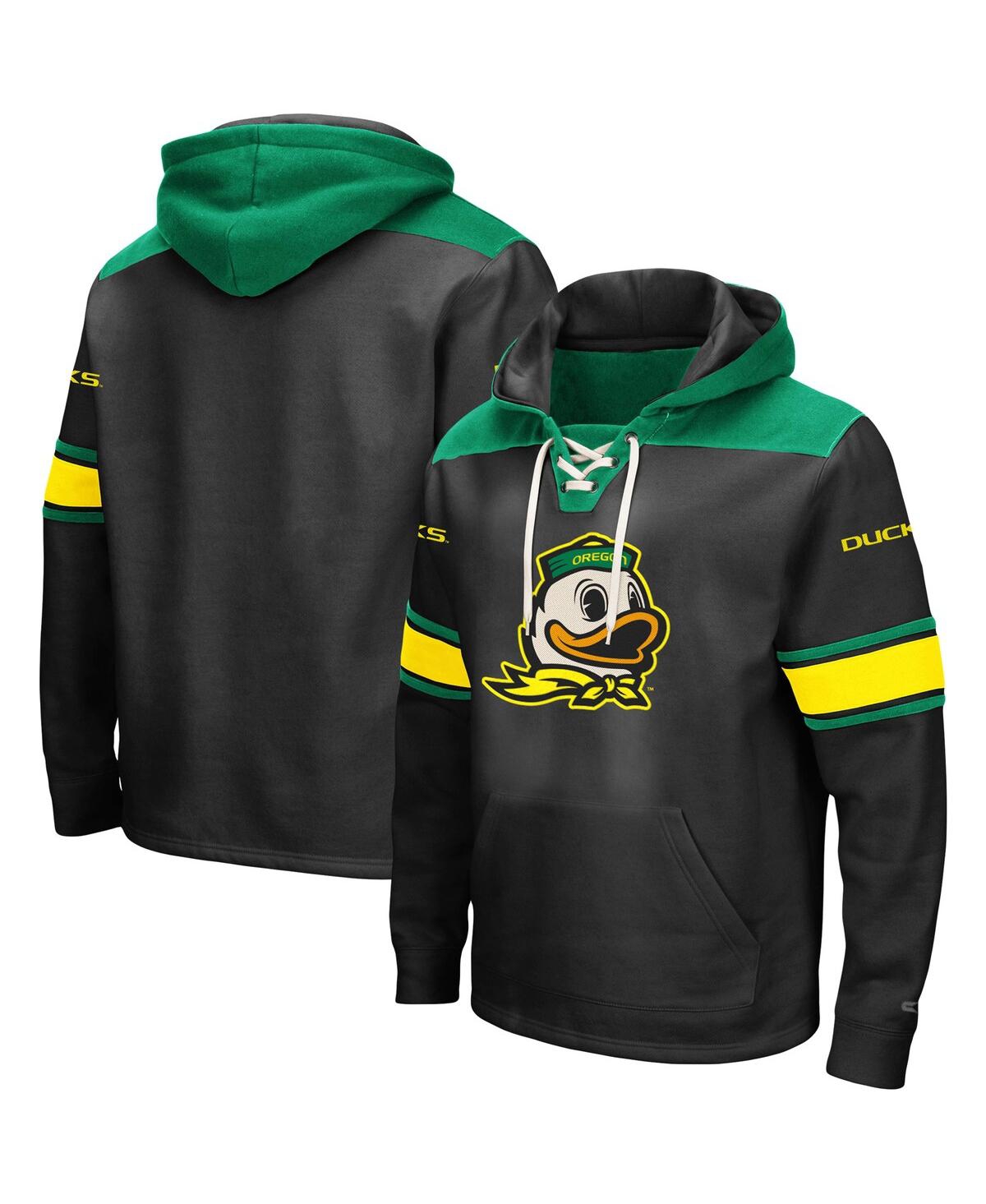 Colosseum Men's  Black Oregon Ducks 2.0 Lace-up Logo Pullover Hoodie