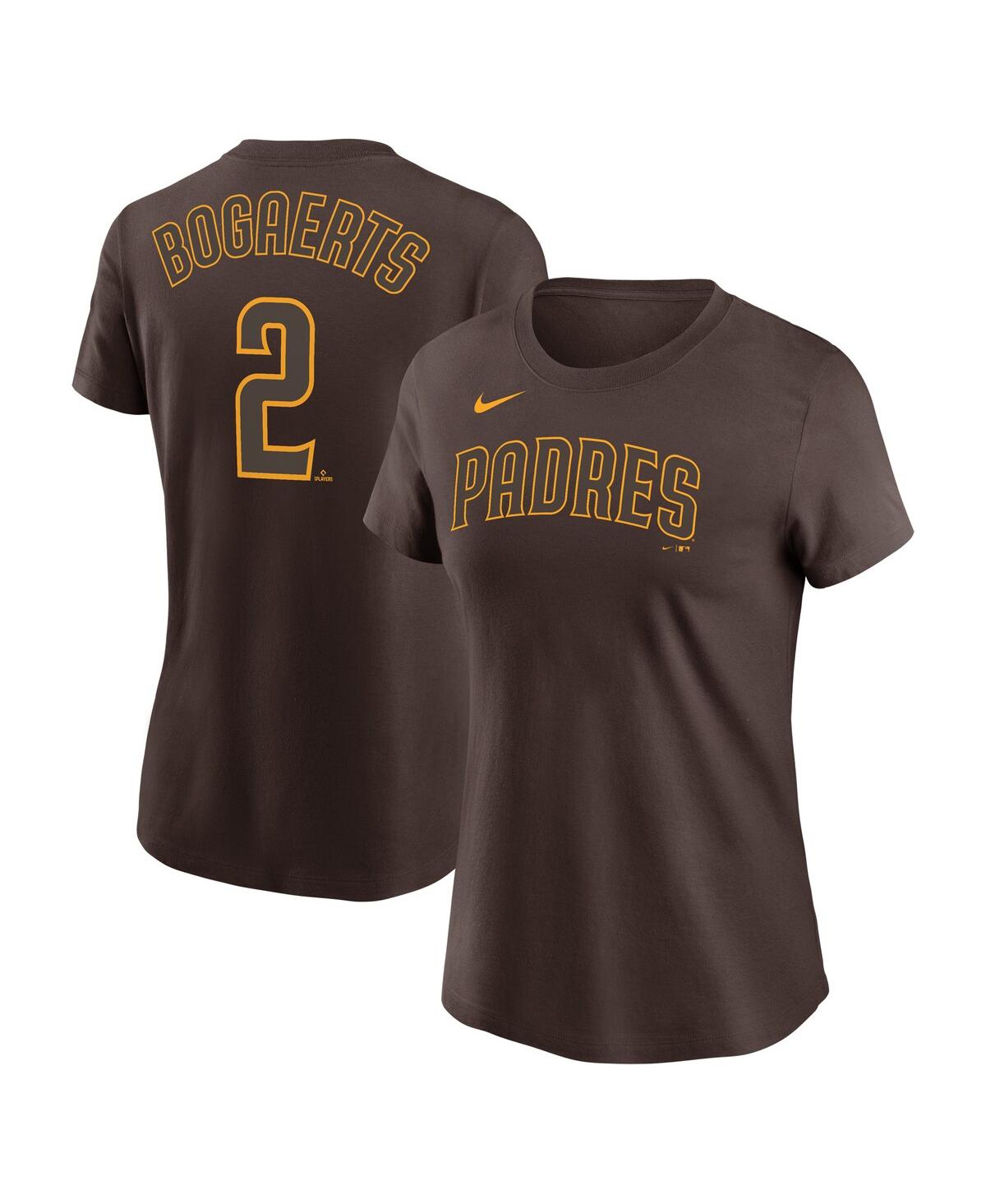 Nike Women's  Xander Bogaerts Brown San Diego Padres Name And Number T-shirt In Brown