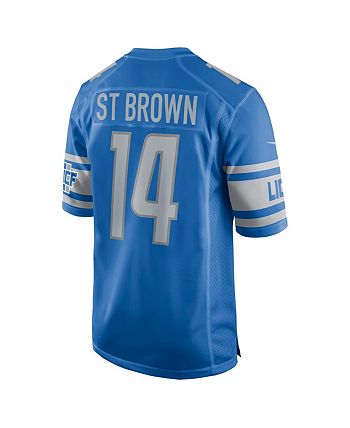 Nike Men s Amon Ra St. Brown Blue Detroit Lions Game Player Jersey
