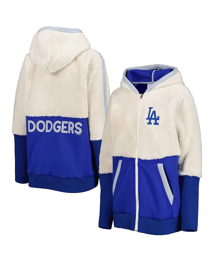 Mitchell & Ness Royal/White Los Angeles Dodgers Fleece Full-Zip Hoodie