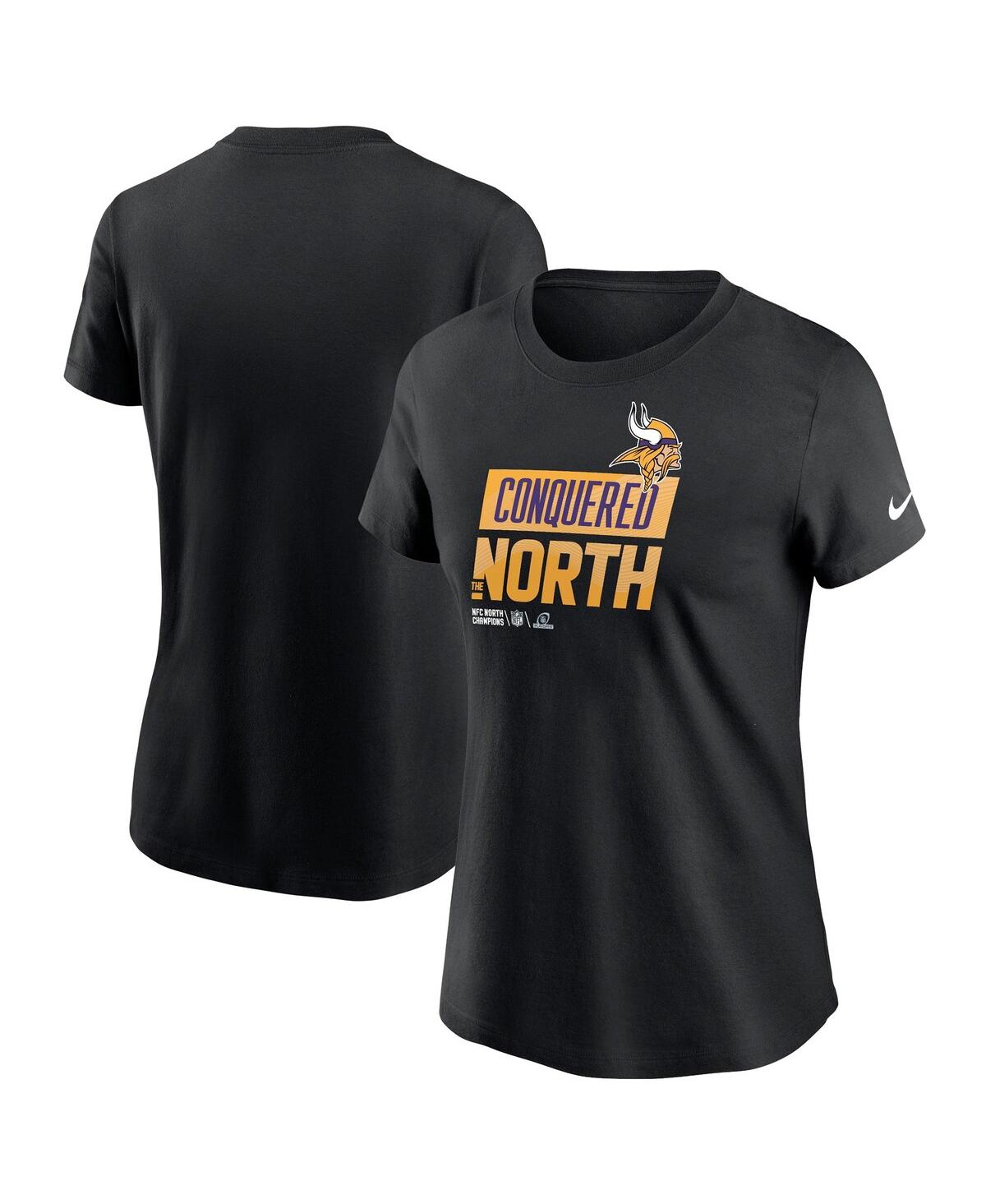 Women's NikeMinnesota Vikings 2022 Nfc North Division Champions Locker Room Trophy Collection T-shirt - Black