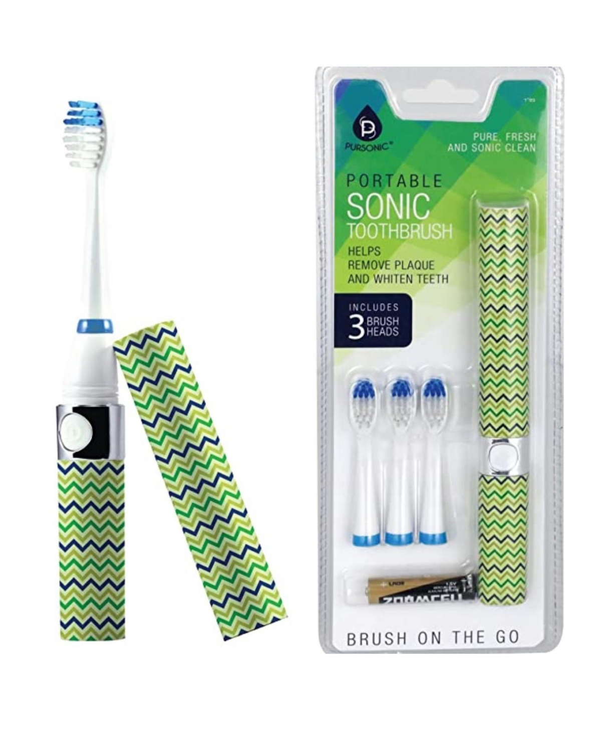 Pursonic Portable Sonic Toothbrush In Green