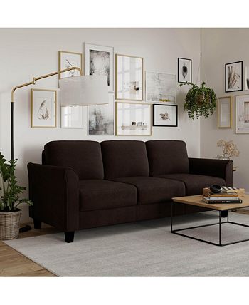 Hollister curved clearance arm sofa