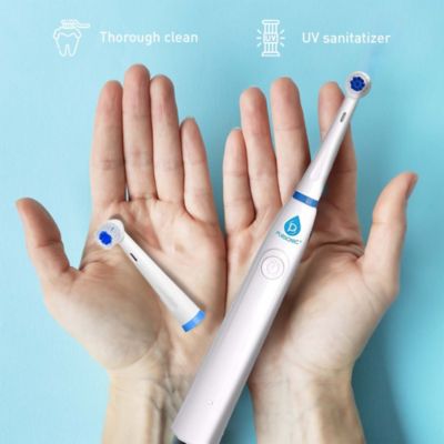 RET200 Power Rechargeable Electric Toothbrush With UV Sanitizing Function, 12 Brush Heads Included