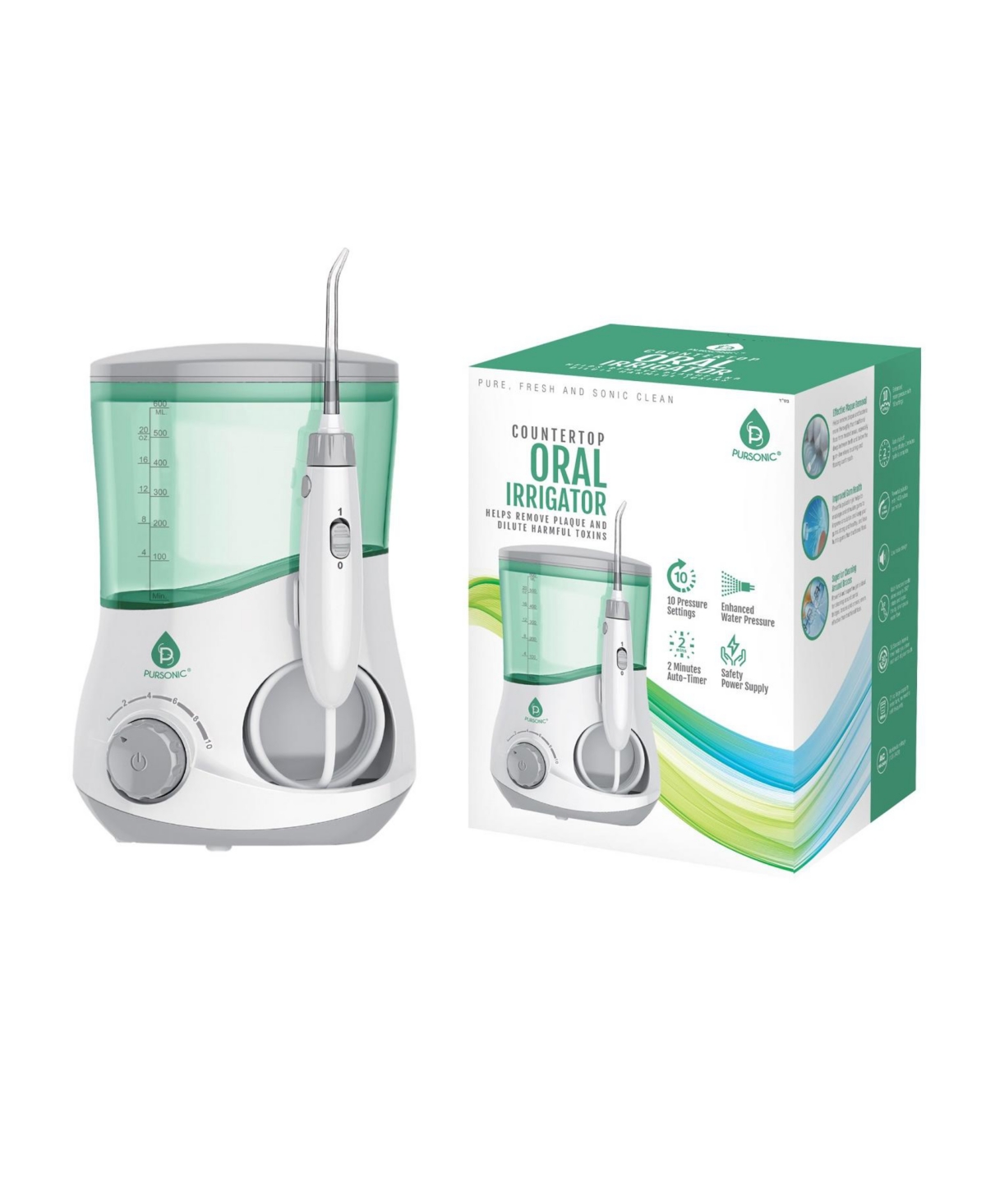 PURSONIC PROFESSIONAL COUNTER TOP ORAL IRRIGATOR WATER FLOSSER