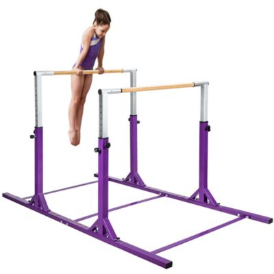 Kids Gymnastics Parallel Bars Double Horizontal Bars Adjustable