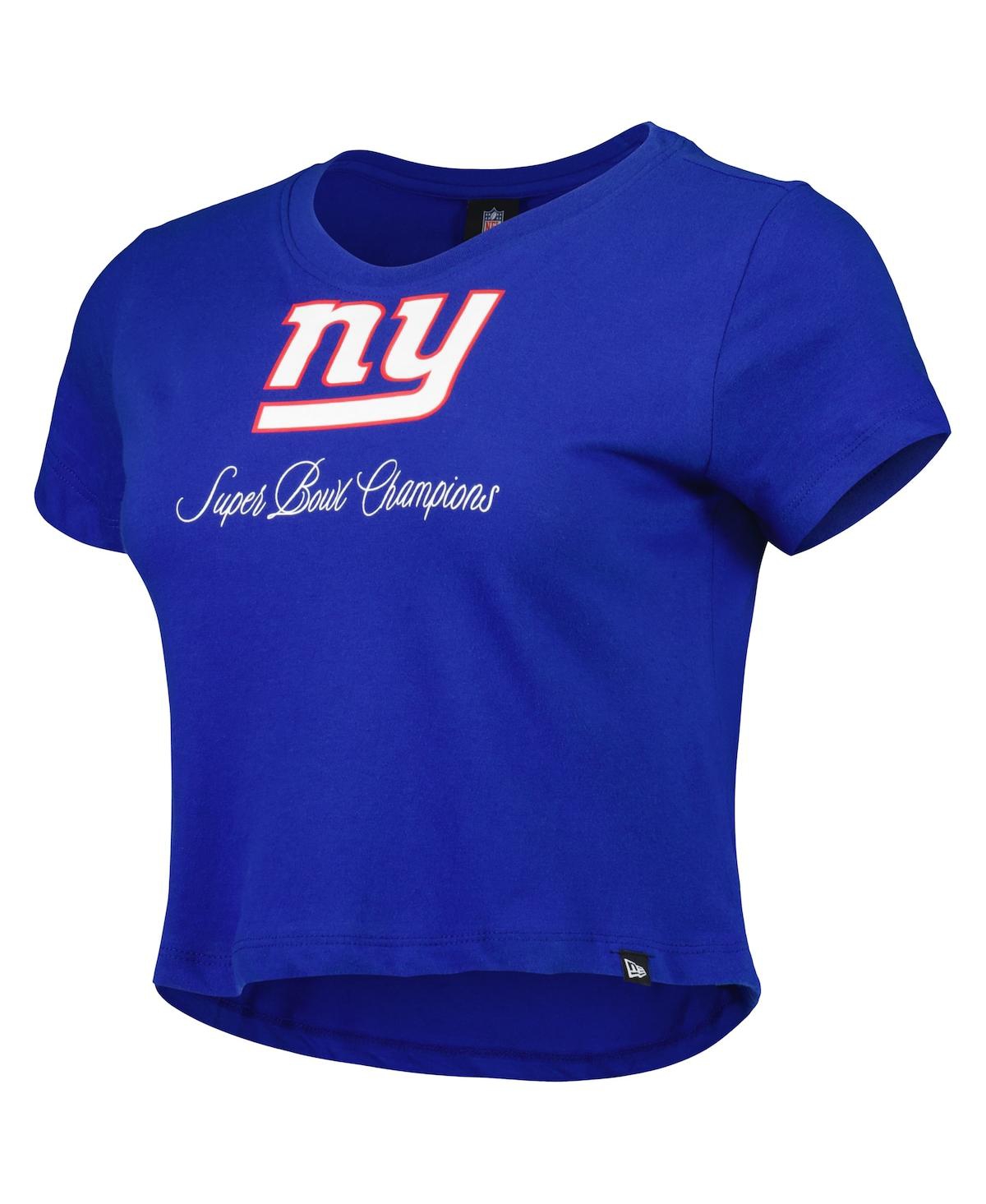NEW ERA WOMEN'S NEW ERA ROYAL NEW YORK GIANTS HISTORIC CHAMPS T-SHIRT 