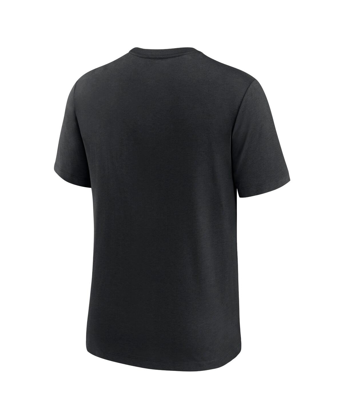 Men's NikePittsburgh Steelers Wordmark Logo Tri-Blend T-shirt - Black