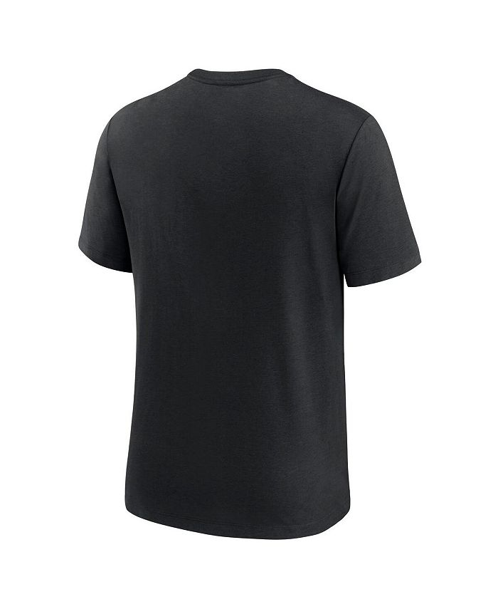 Nike Men's Black Pittsburgh Steelers Wordmark Logo Tri-Blend T-shirt ...