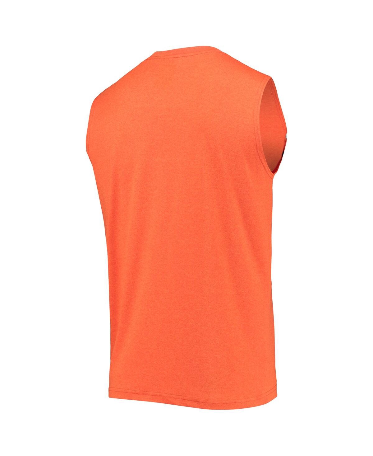 Shop New Era Men's  Orange Chicago Bears Brushed Sleeveless Tank Top