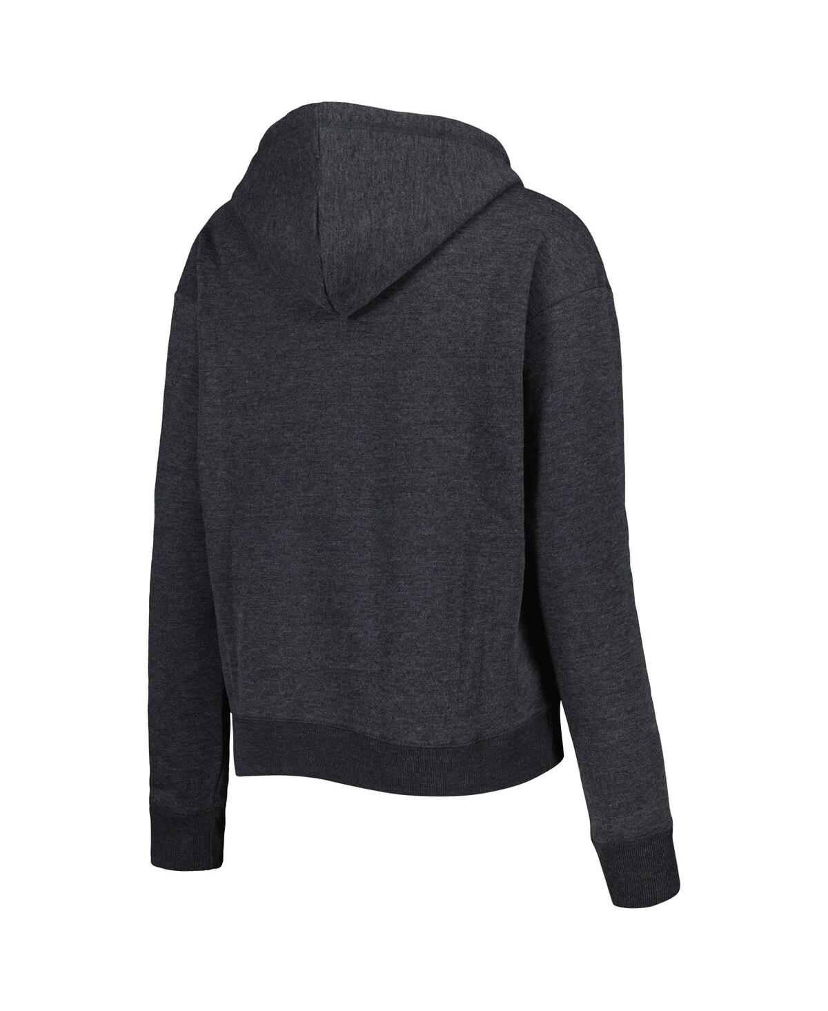 Shop 47 Brand Women's ' Black Las Vegas Raiders Color Rise Kennedy Notch Neck Pullover Hoodie