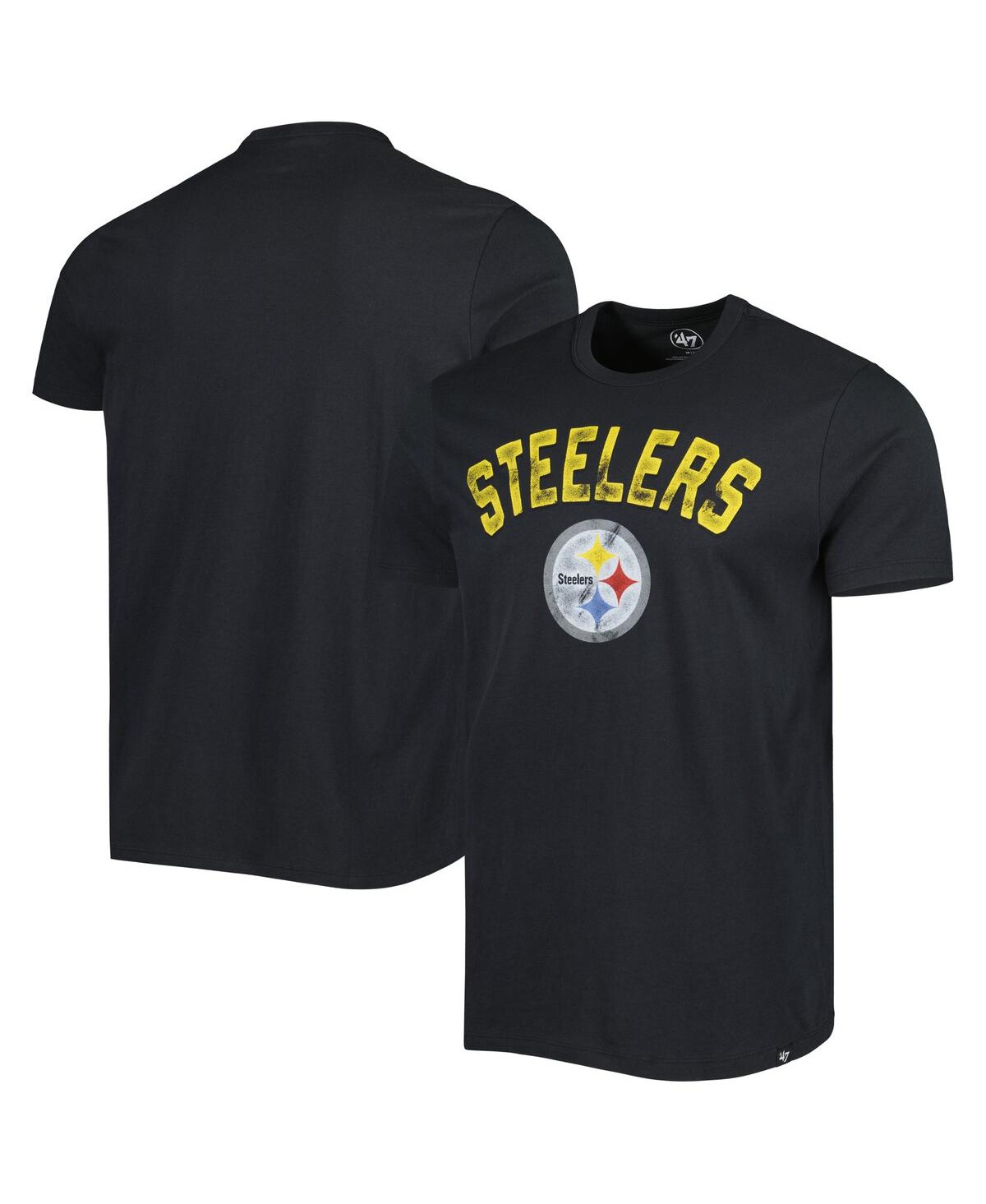 Shop 47 Brand Men's ' Black Pittsburgh Steelers All Arch Franklin T-shirt