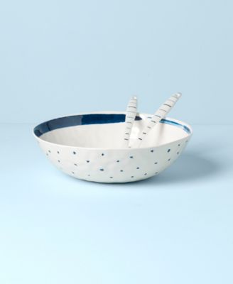 Blue Bay Melamine Salad Bowl With Servers