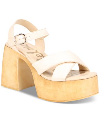 Sam Edelman Suzannah Strappy Wooden Platform Sandals