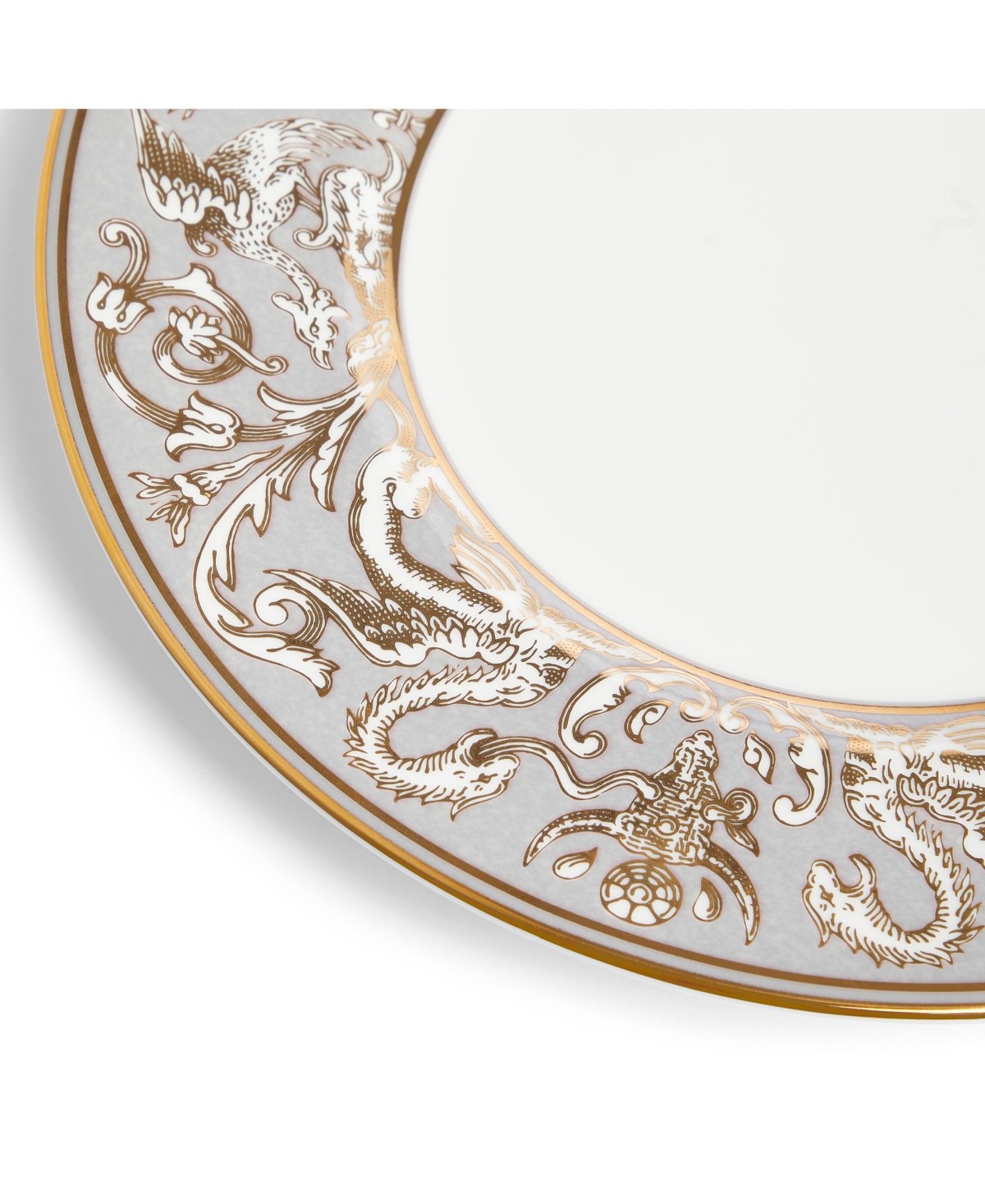 Renaissance Grey Accent Salad Plate 9" Scroll