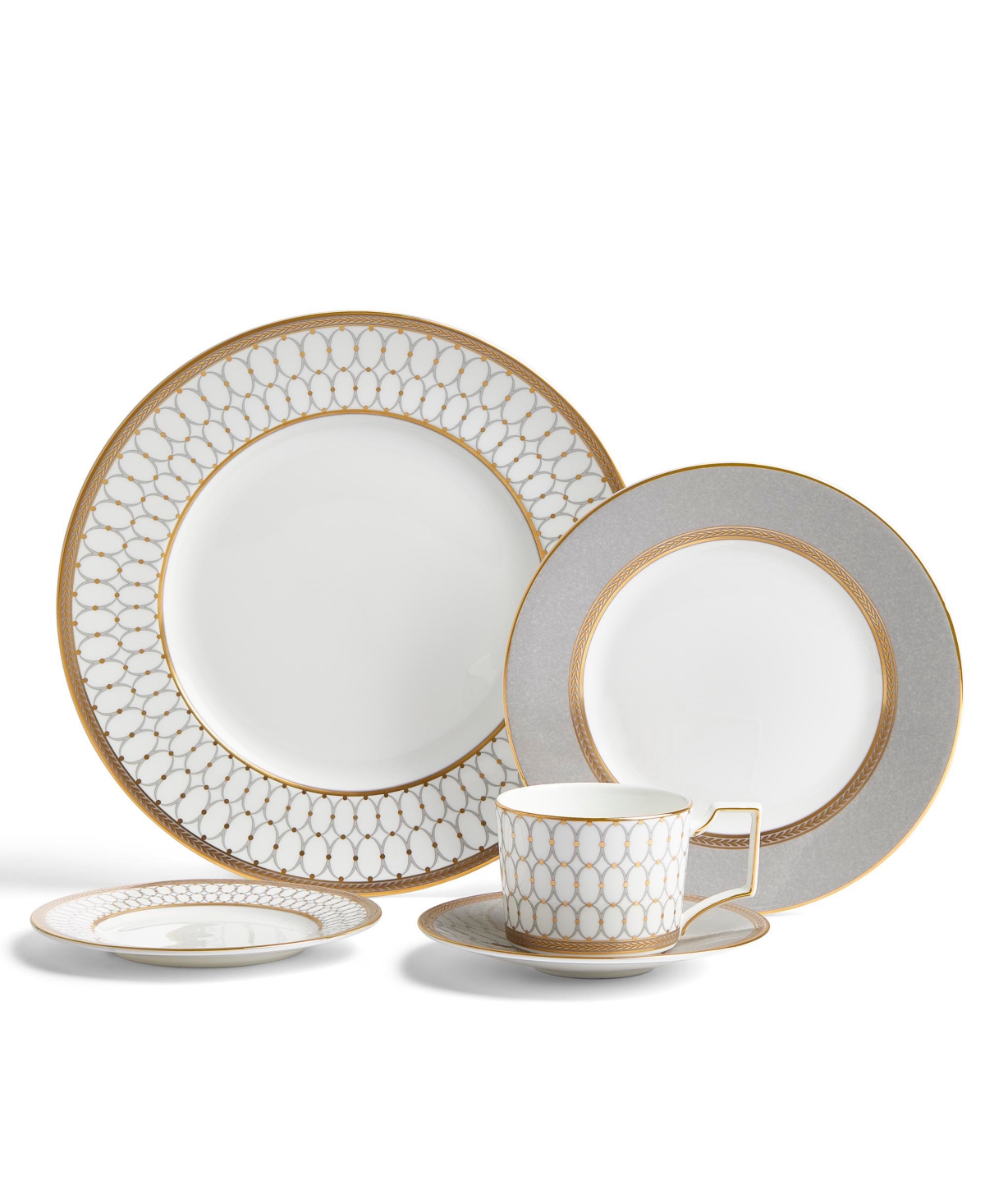 Shop Wedgwood Renaissance Grey 5-piece Place Setting In Open Misc