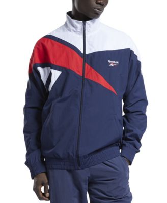 Reebok Men's Classics Regular-Fit Logo Colorblocked Full-Zip Track Jacket Macy's