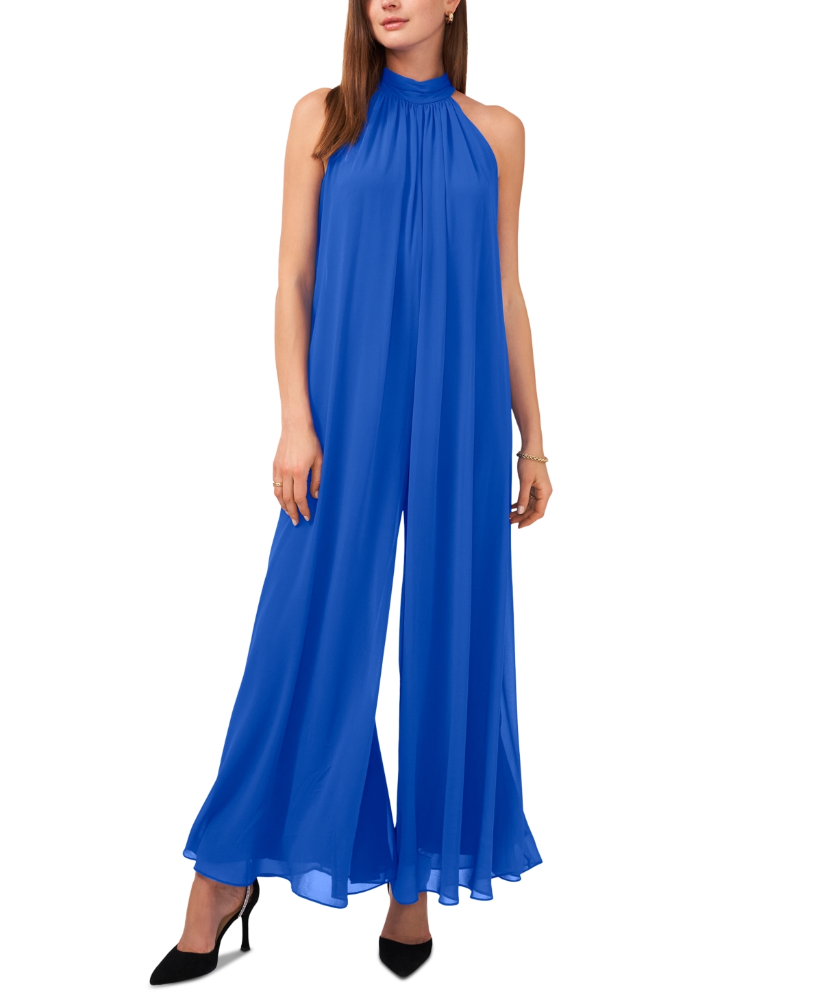 Vince Camuto Women's Halter Jumpsuit In Deep Azure ModeSens