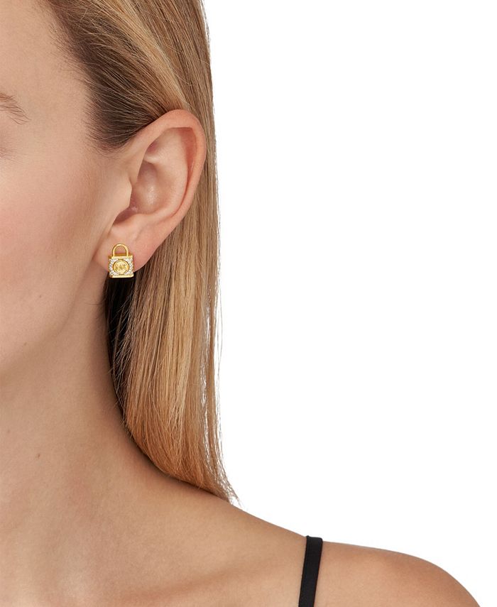 Michael kors rose gold padlock cheap earrings