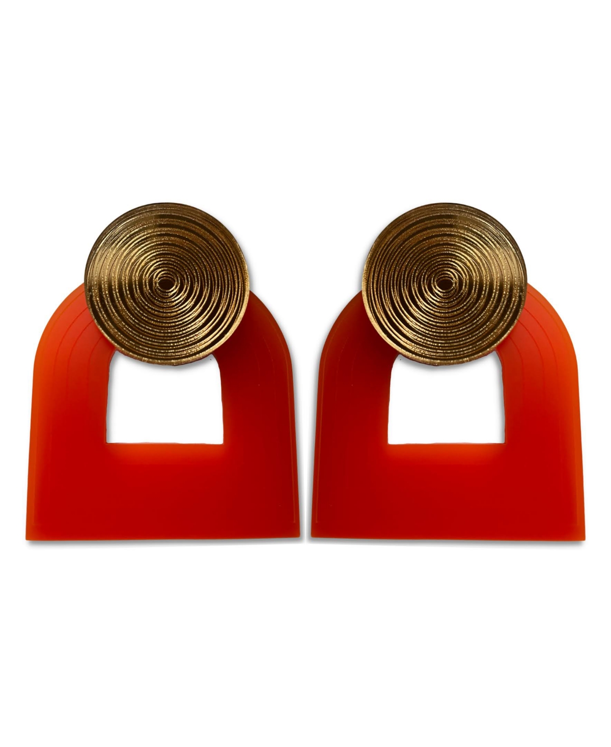 Swanky Designs Carlotta Drop Earrings In Burnt Orange