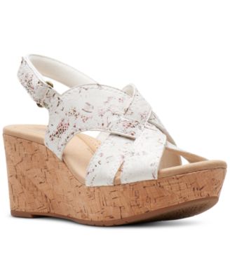 Clarks Women's Rose Erin Wedge Sandal | Comfort Casual Sandals With Wedge Heel