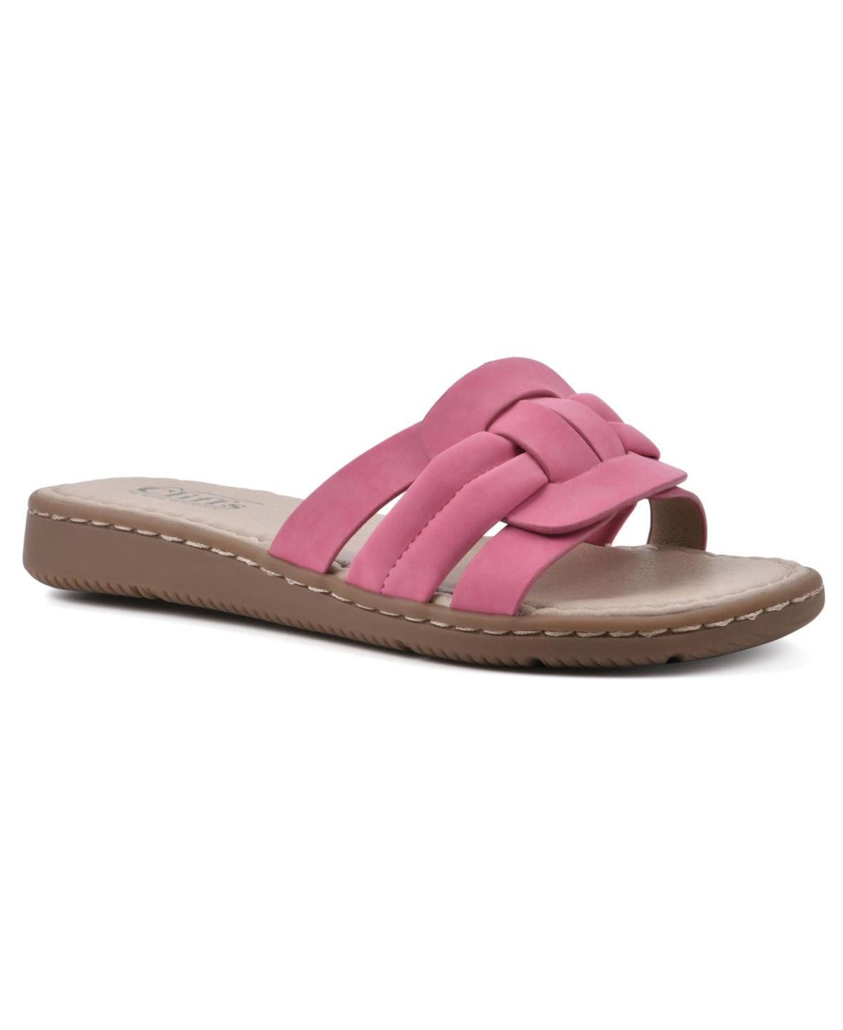 Cliffs by White Mountain Women's Squarely Slide Comfort Sandal Women's Shoes