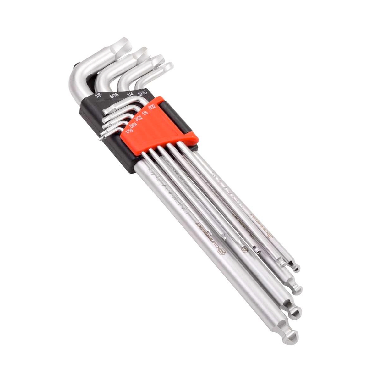 9 Piece Zeon Sae Hex Key Wrench Set for Damaged Fasteners - Silver