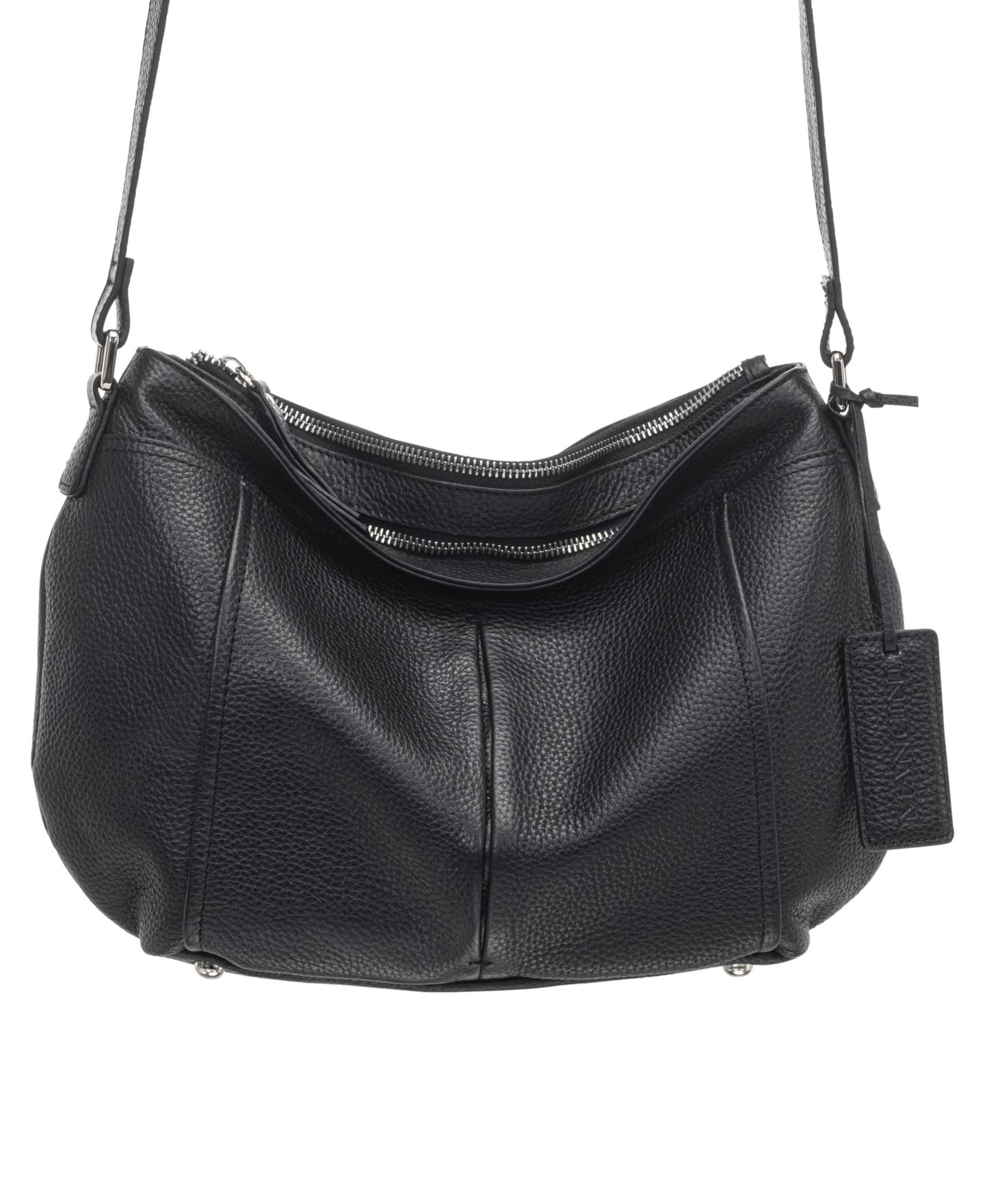 Женская сумка Mancini Pebbled Scarlet Crossbody Hobo, цвет: Чёрный — фото 1
