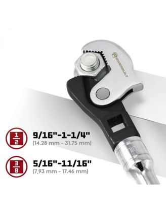 2 Piece Spring-Loaded Adjustable Crowfoot Wrench Set