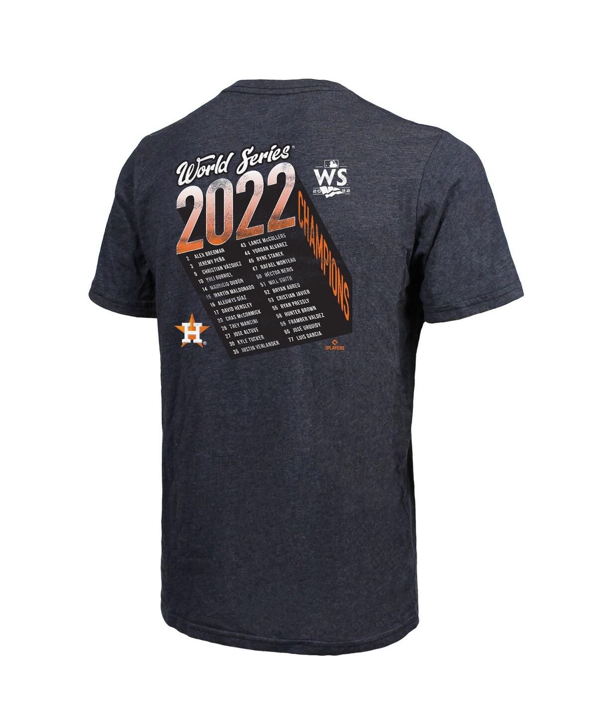 Shop Majestic Men's  Threads Navy Houston Astros 2022 World Series Champions Life Of The Party Tri-blend T