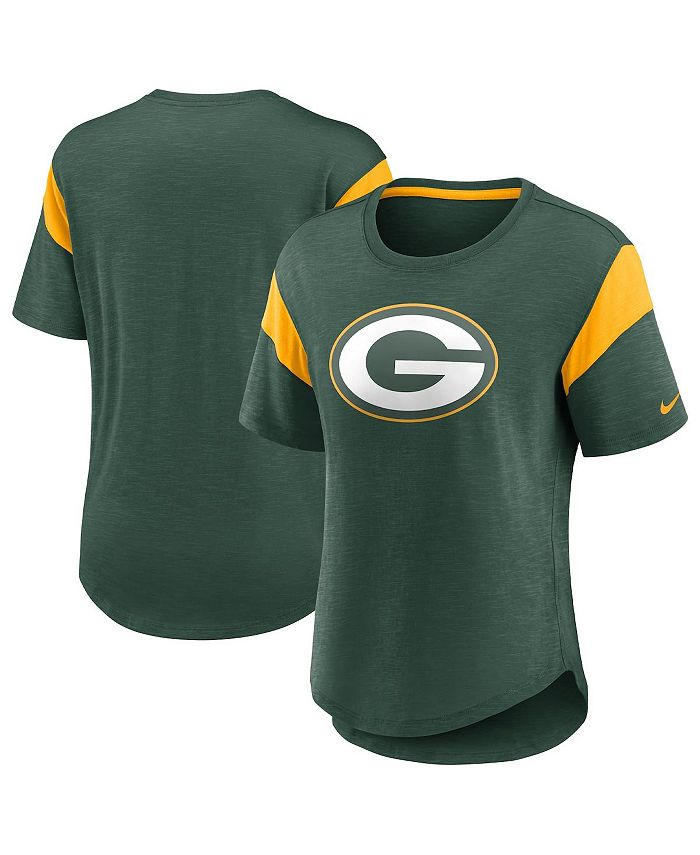 Nike Women's Heather Green Green Bay Packers Primary Logo Fashion Top ...
