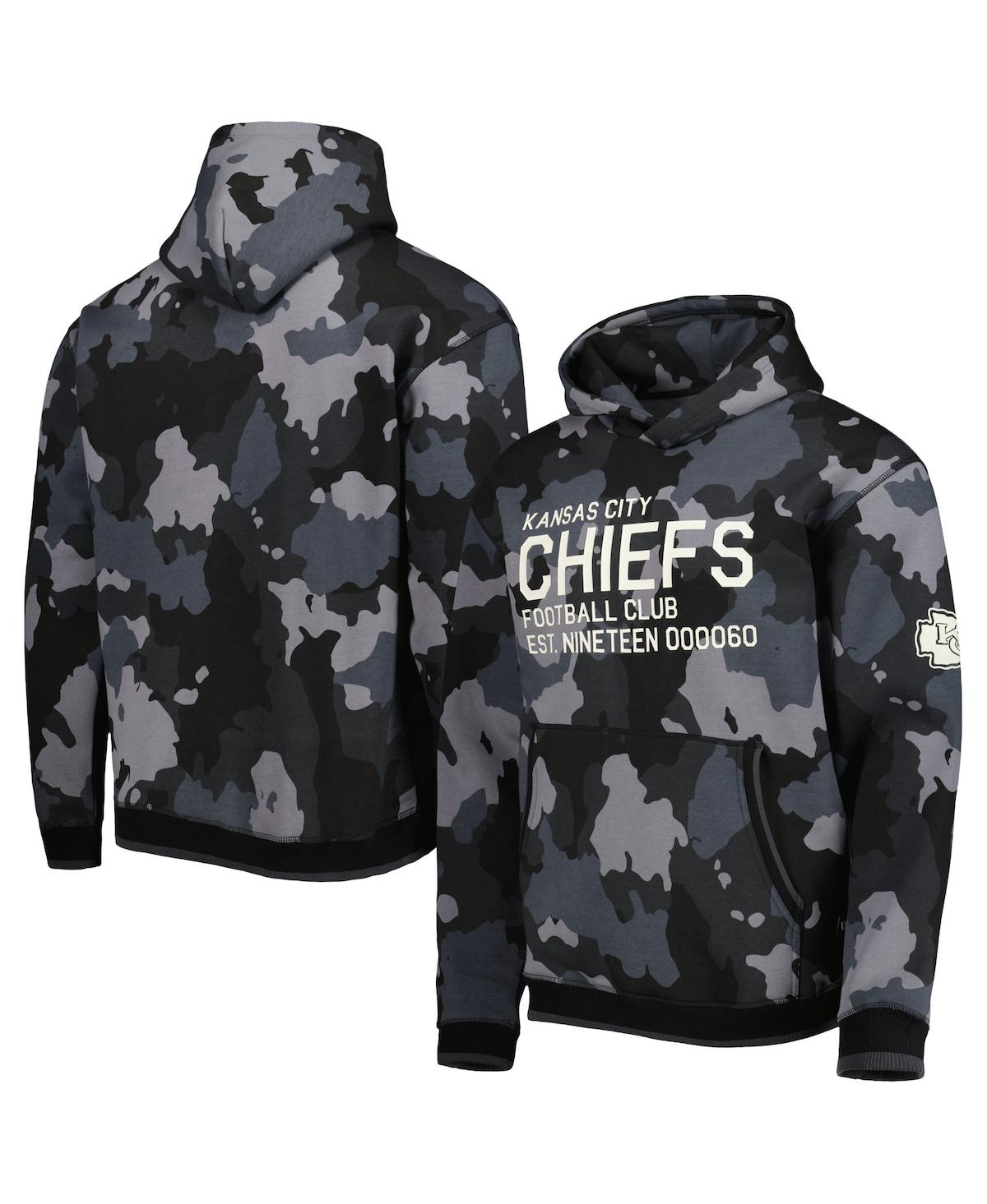 Men's The Wild Collective Black Kansas City Chiefs Camo Pullover Hoodie - Black