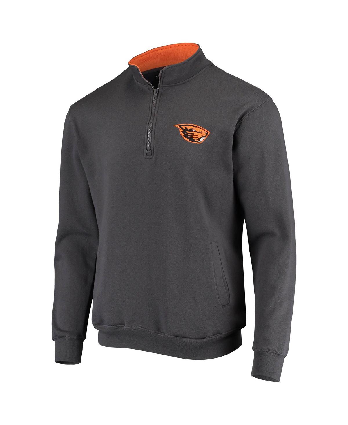 Colosseum Men's Charcoal Oregon State Beavers Tortugas Logo Quarter-zip Jacket In Charcoal