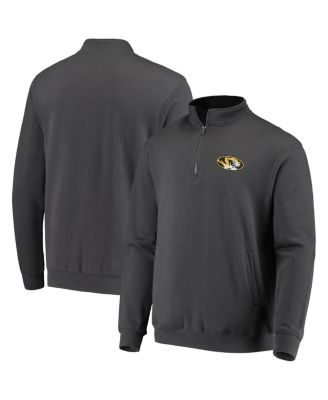 Men's Charcoal Missouri Tigers Tortugas Logo Quarter-Zip Jacket