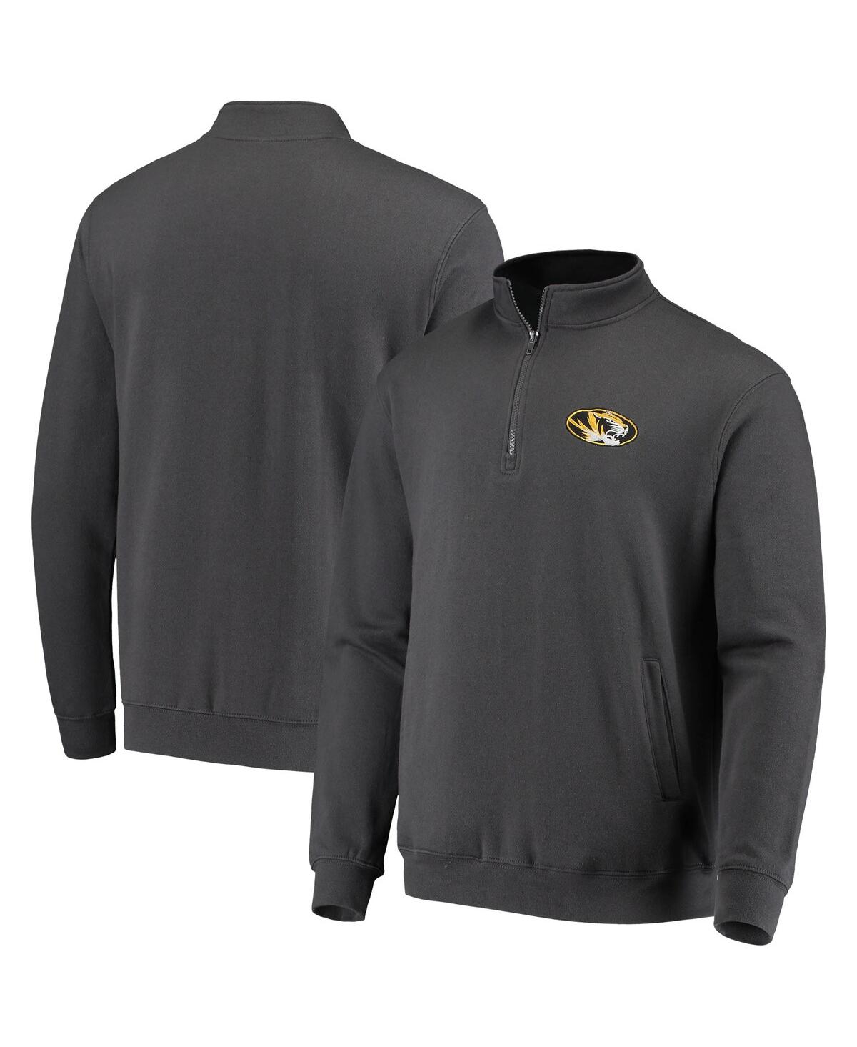 Colosseum Men's Charcoal Missouri Tigers Tortugas Logo Quarter-zip Jacket In Charcoal
