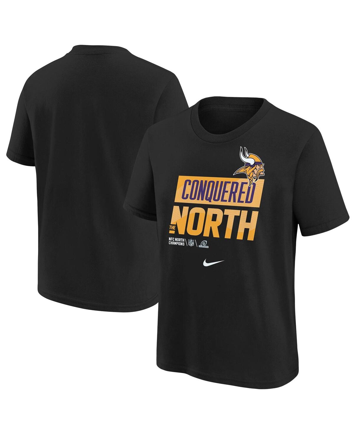 Big Boys NikeMinnesota Vikings 2022 Nfc North Division Champions Locker Room Trophy Collection T-shirt - Black