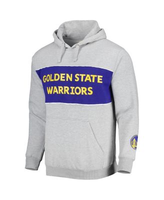 Men's Heather Gray Golden State Warriors Wordmark French Terry Pullover Hoodie