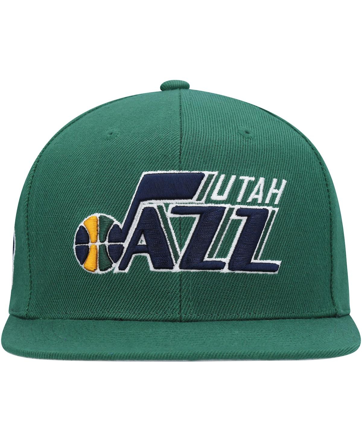 Men's Mitchell & NessUtah Jazz Side Core 2.0 Snapback Hat - Green