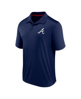 Men's Navy Atlanta Braves Hands Down Polo Shirt