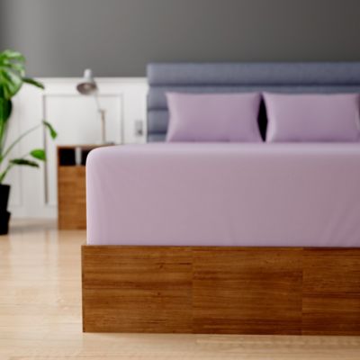 Luxurious Hotel Quality Fitted Sheet – 100% Cotton – Ultra Soft and Skin Friendly– Easy Care & Snug Fit - Lavender